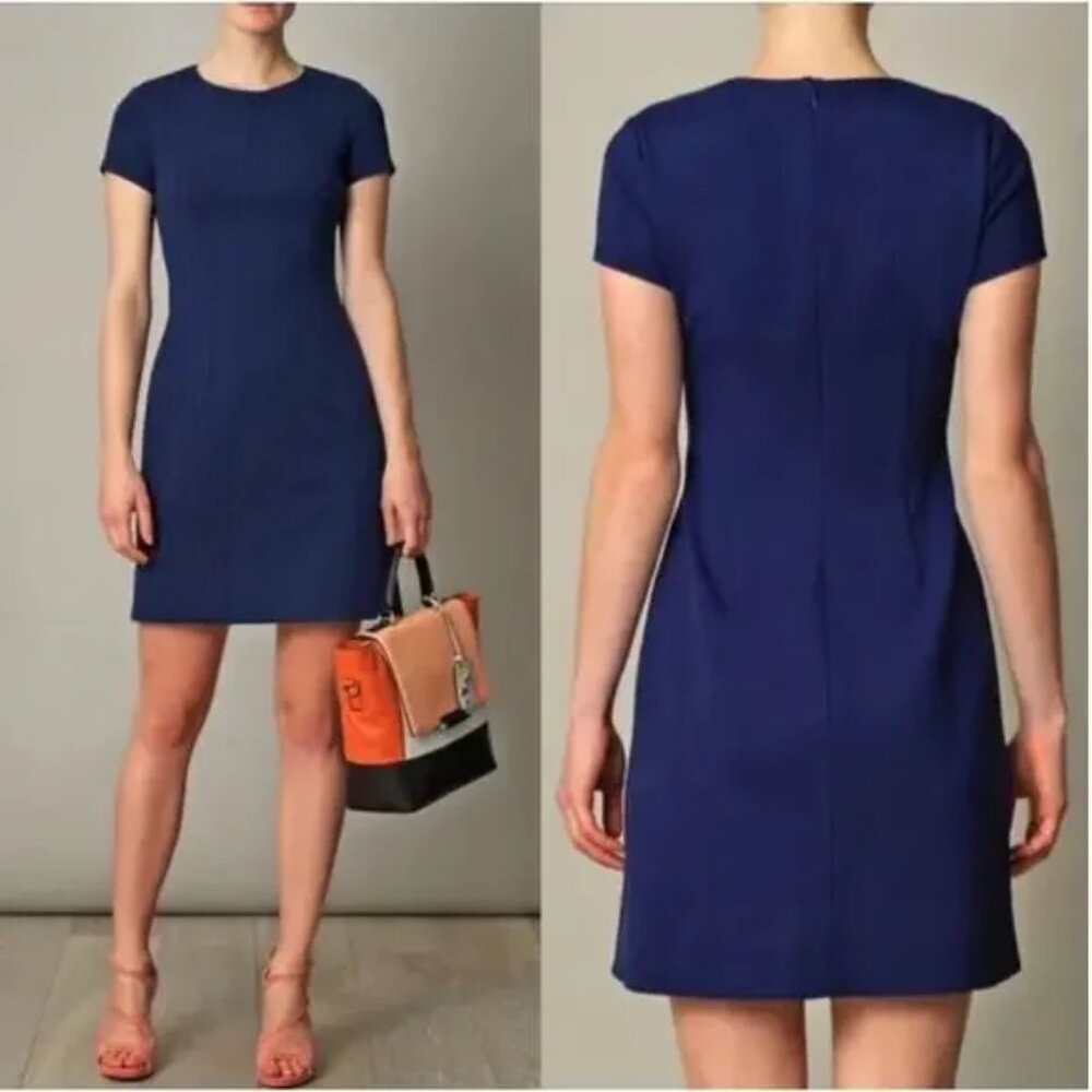 Diane von Furstenberg Kaelyn Shift Dress Dress Sz 4‎ Short Sleeve Ponte Knit DVF